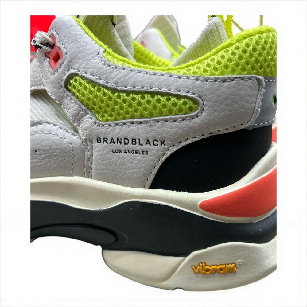 Brandblack Unisex Saga Sneakers - White/Lime - Size Men's 9 / Women's 11 - Picture 6 of 10